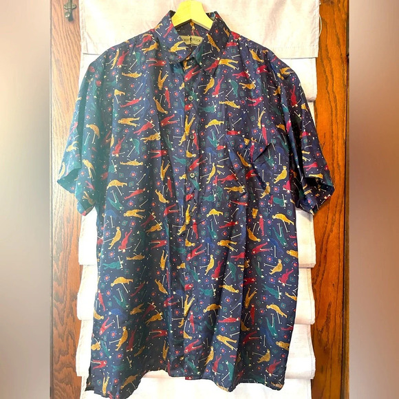 robert stock Other - Vintage Robert Stock 100%‎  Silk Shirt size Large